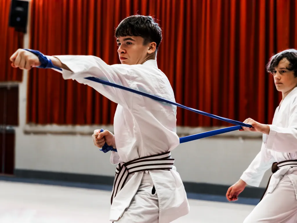 Karate Resistance Band Training