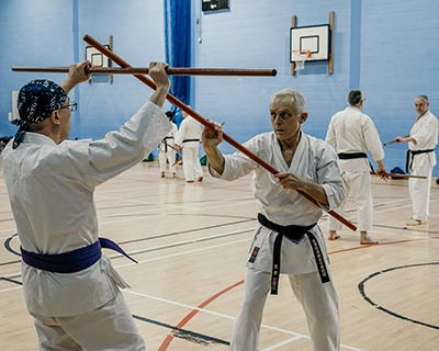 Bristol Karate seminar Bo training