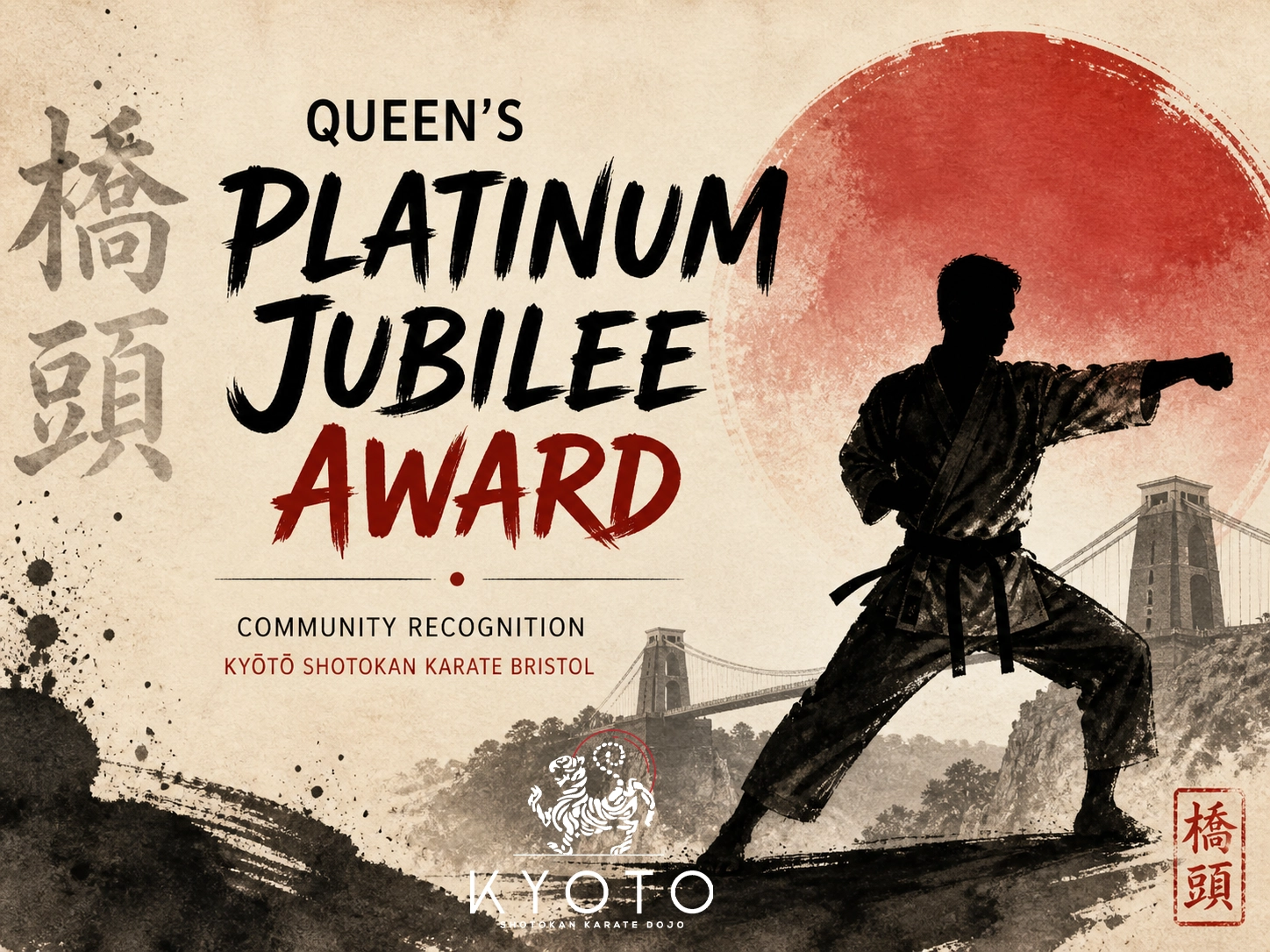 Bristol Karate Instructor honoured with Queens Platinum Jubilee Champions Award