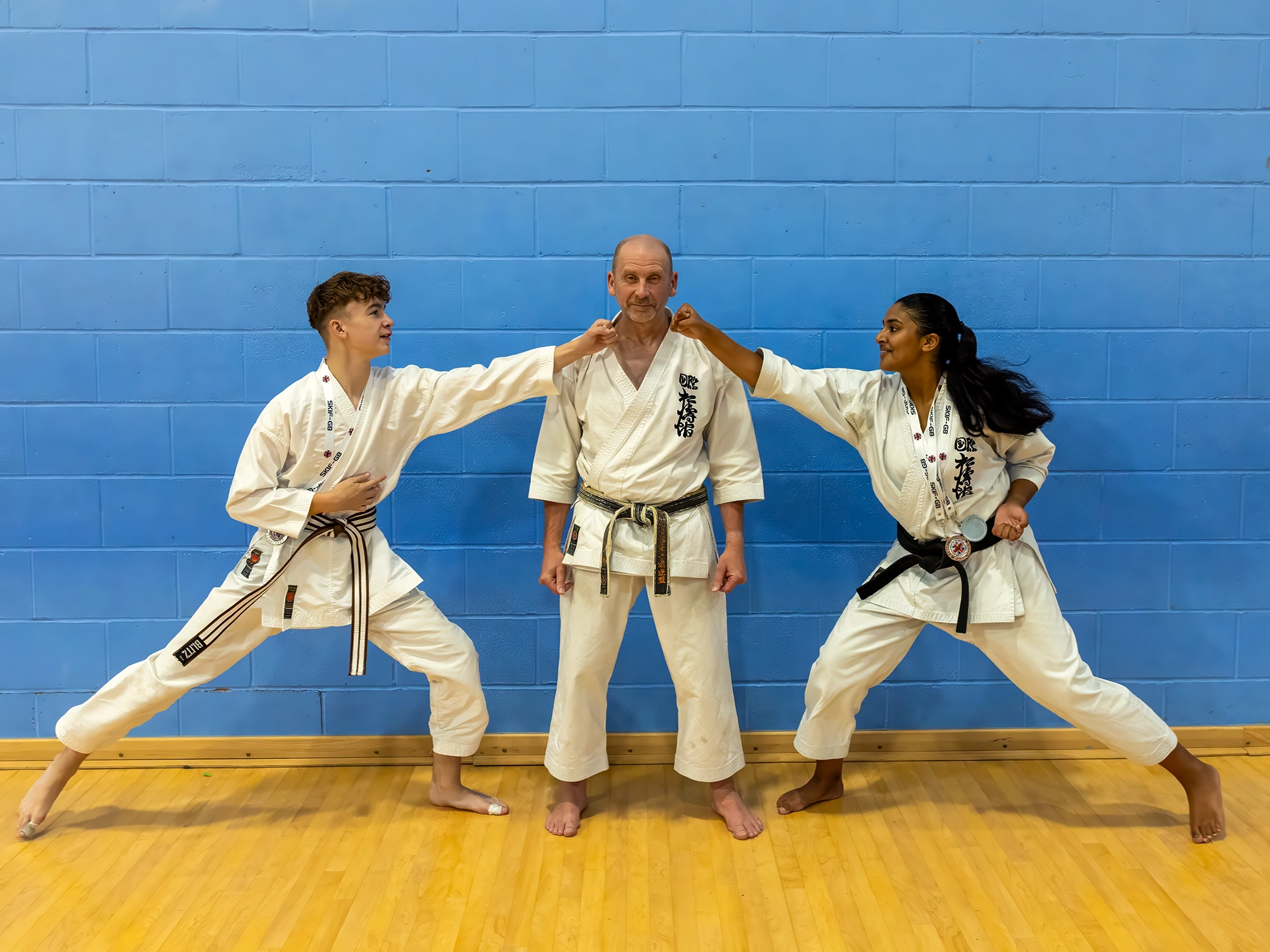 Kyoto Karate in Bristol - Sharon and Phoenix Punching