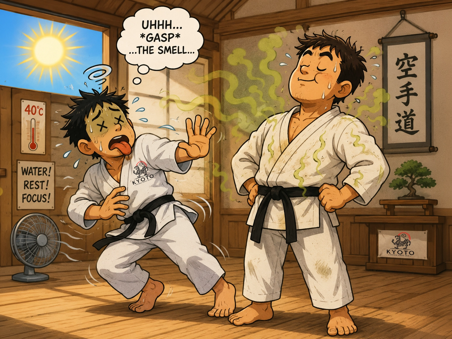 Kyoto Karate Bristol - Karate class humour in hot weather
