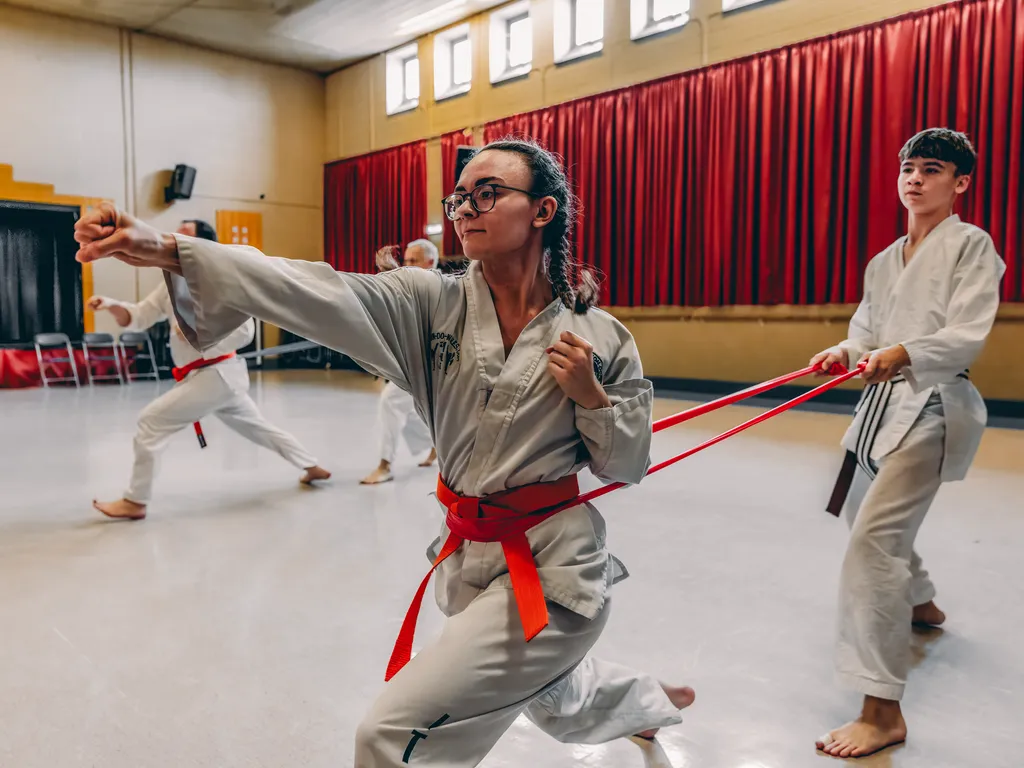 Karate Resistance Band Training