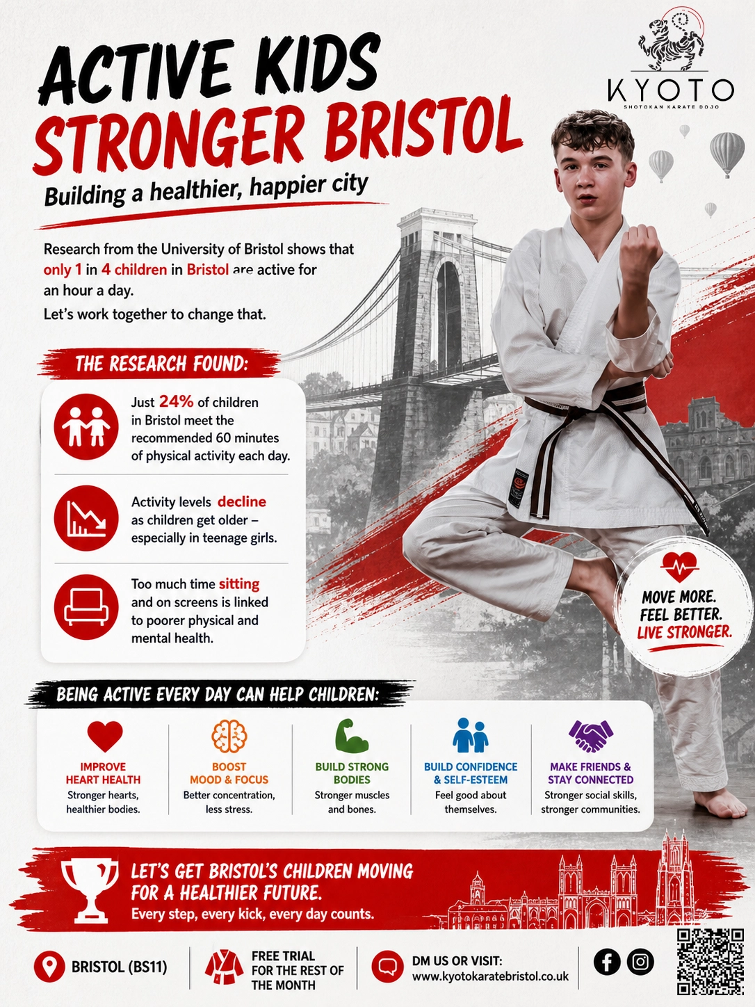 Karate for kids in Bristol Active Kids, Stronger Bristol - Kyoto Karate Bristol