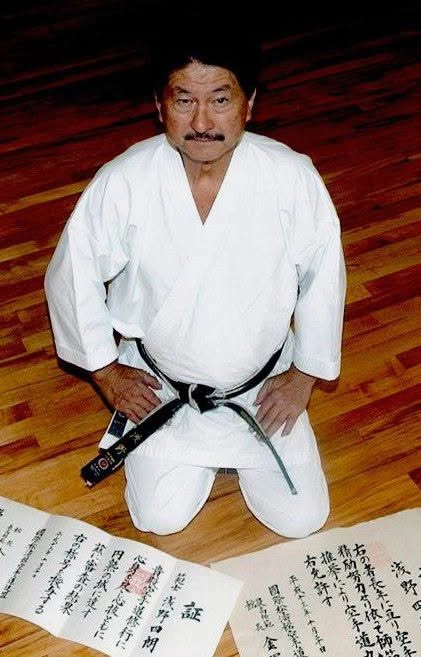 Shiro Asano Hanshi with 9th Dan Certificate Shiro Asano Hanshi