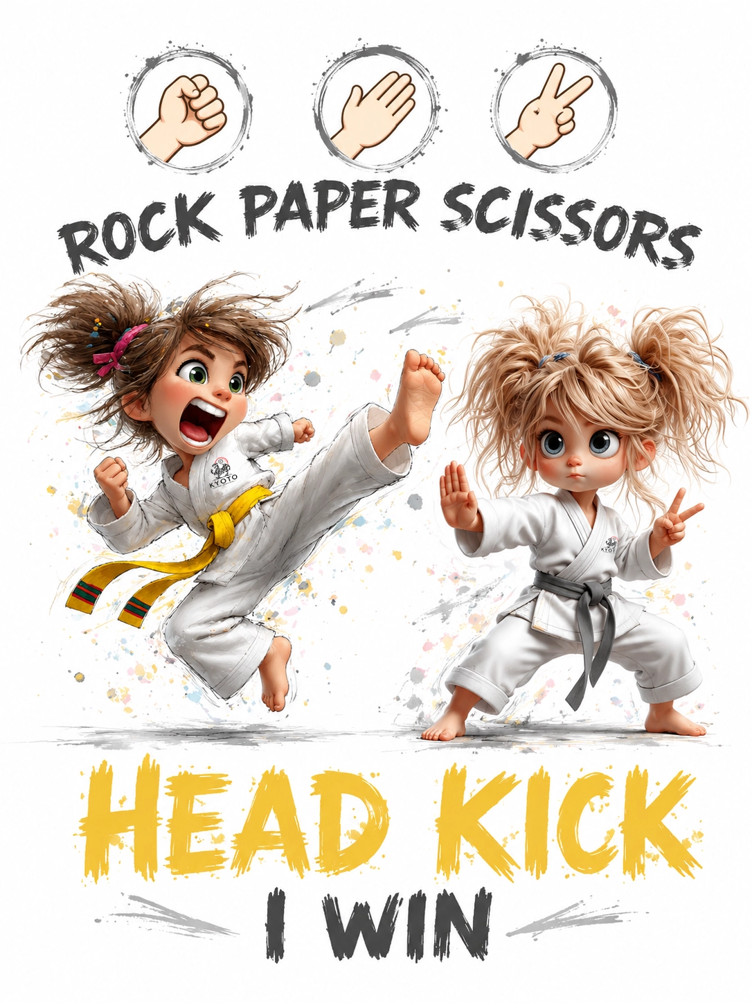 Kyoto Karate in Bristol - Rock Paper Scissors Rock Paper Scissors - Head Kick I Win