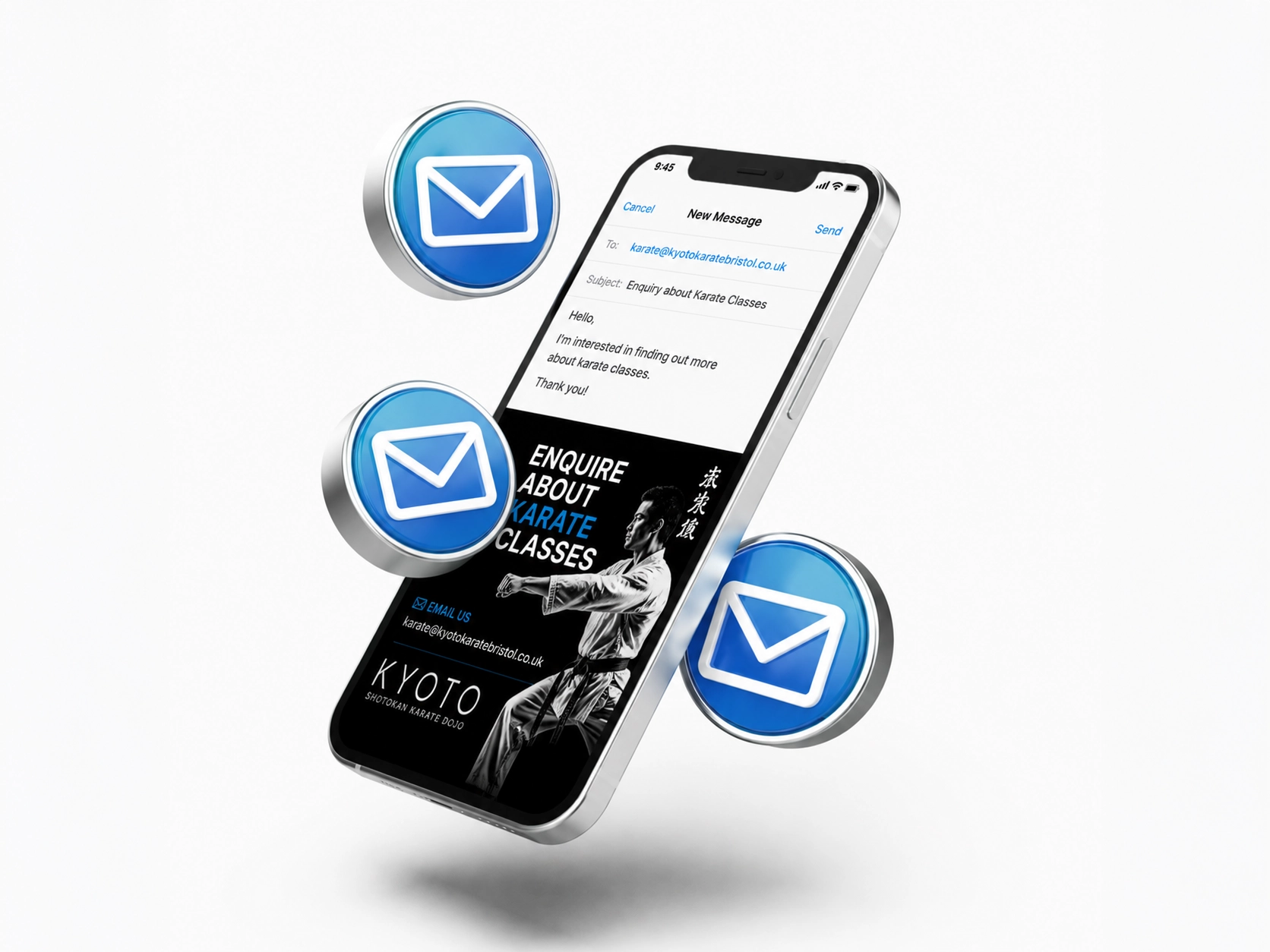 Kyoto - Email us about our Karate Classes Karate Classes in Bristol - Enquire by Email