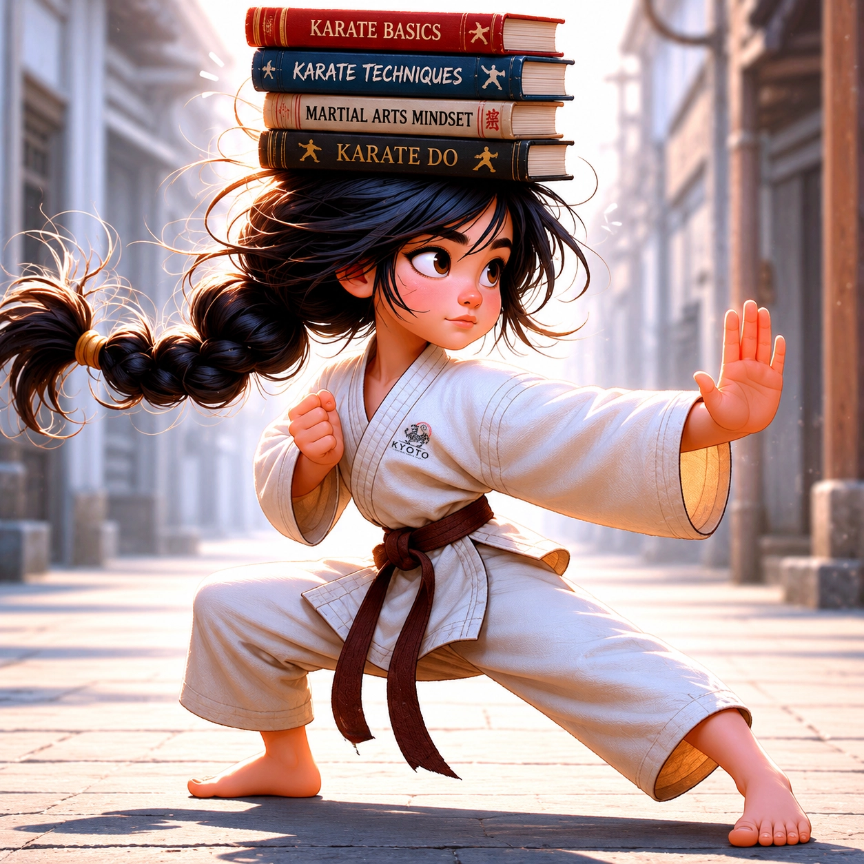 Kyoto Karate in Bristol - Karate Girl Books Karate Girl Balancing Books