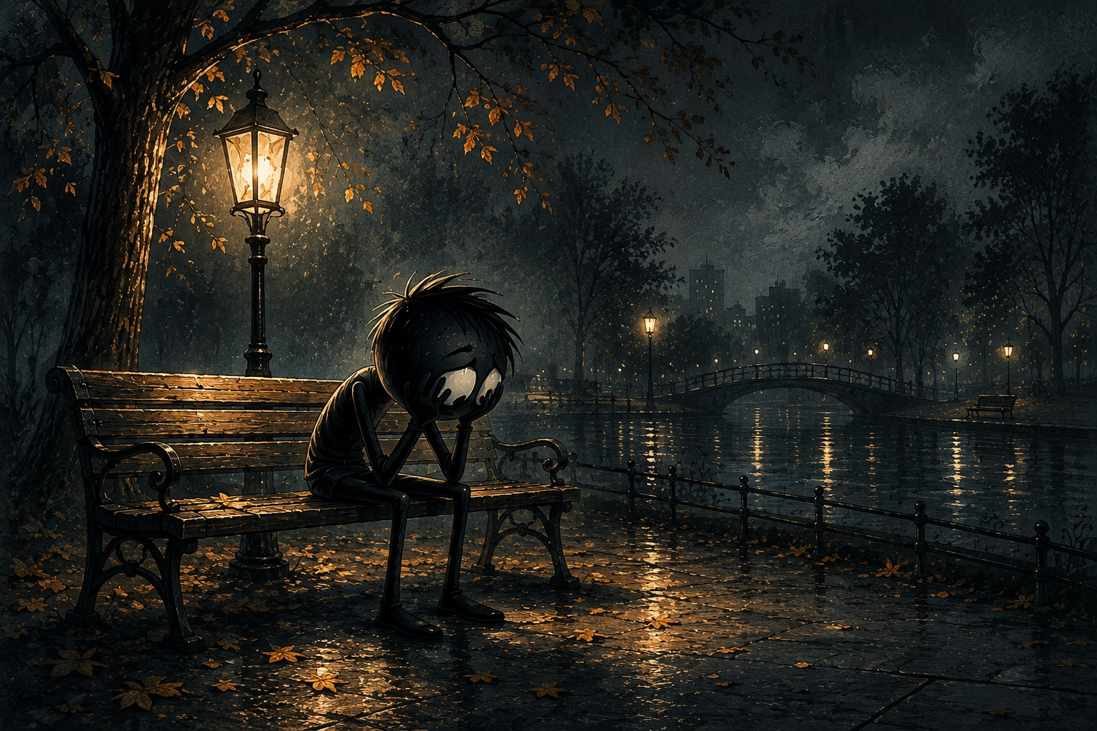 Kyoto Karate Bristol - Depressed and alone on park bench Depressed sat on park bench