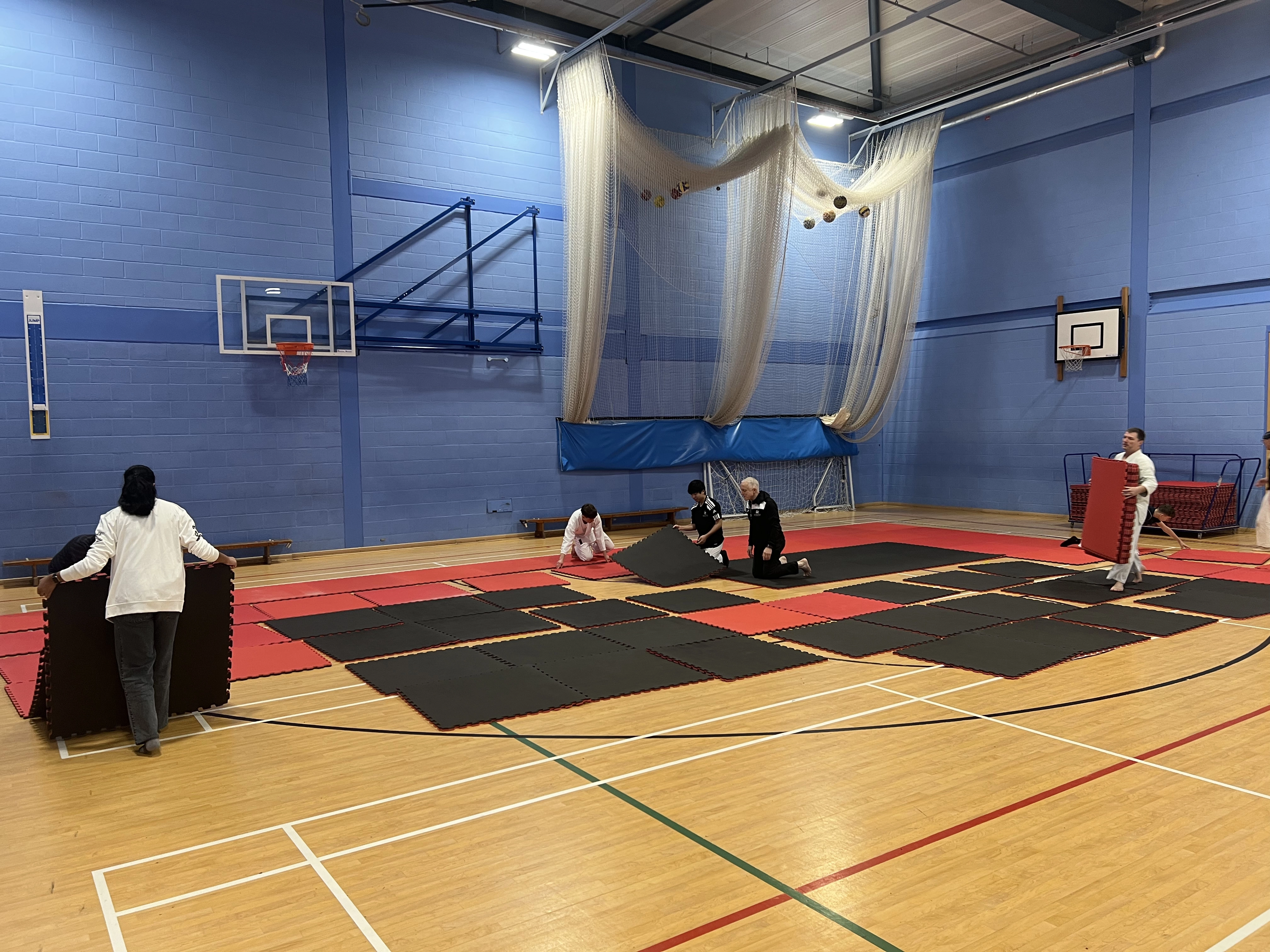 Karate Squad - Setting up the Tatami