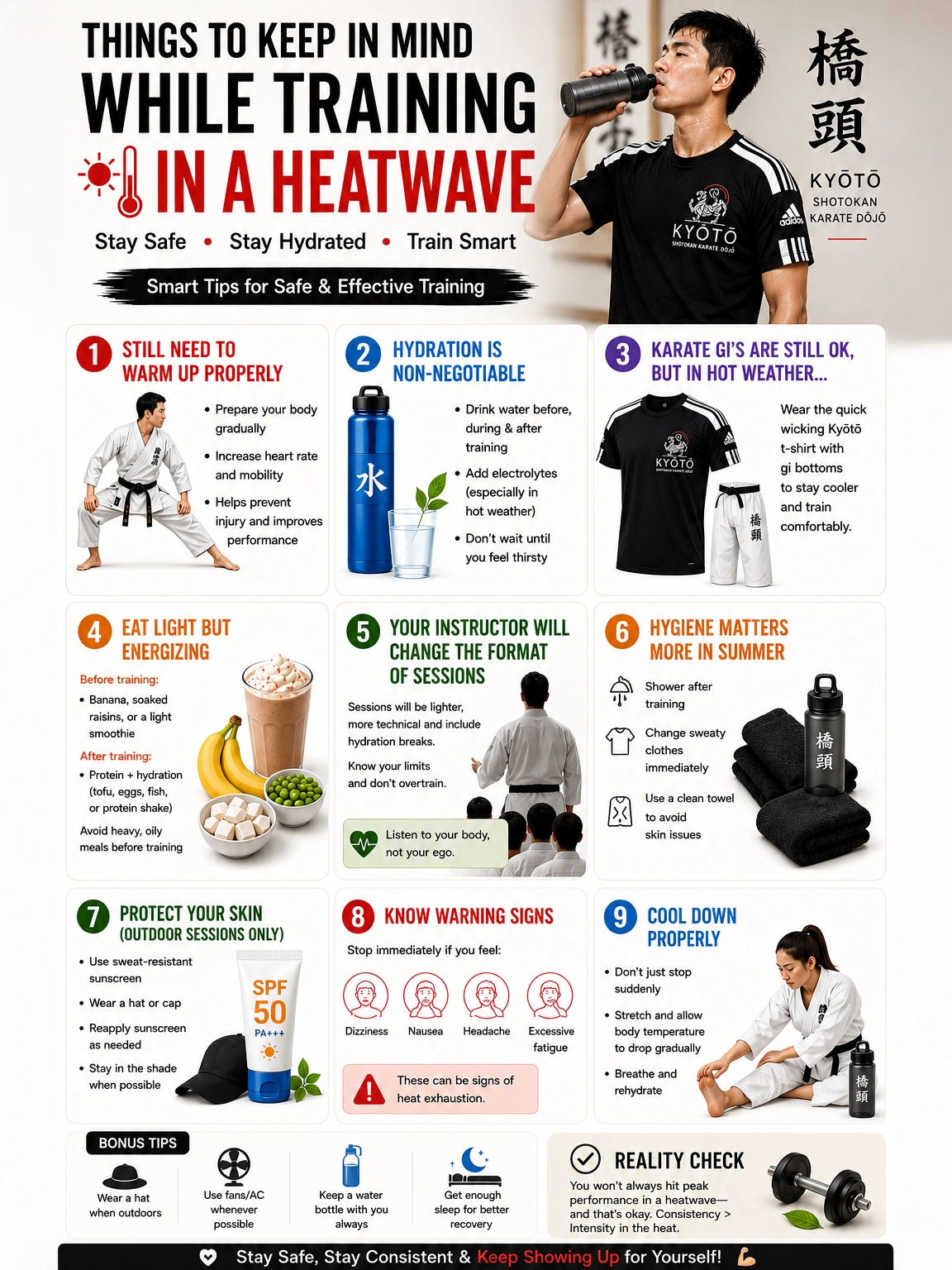 Kyoto - Karate training in a heatwave