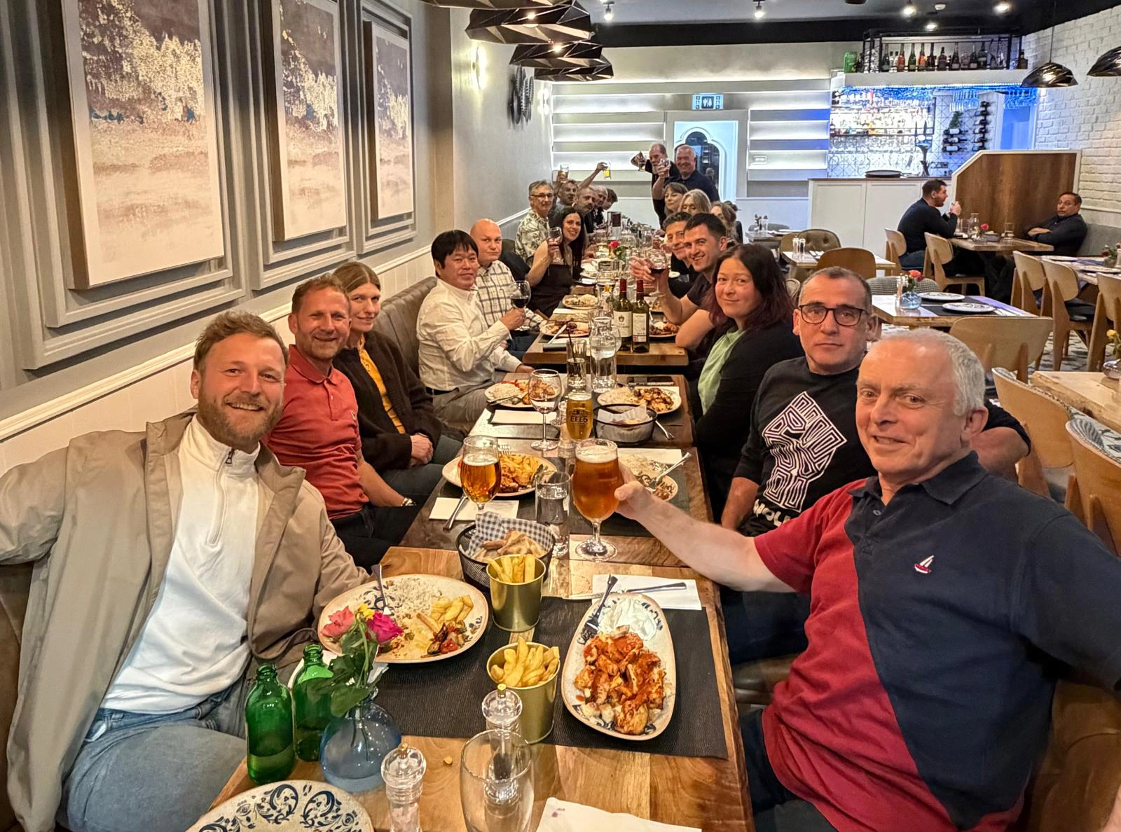 Kyoto Karate Bristol - Murakami evening meal Mezza Turkish Restaurant - Murakami Shuseki