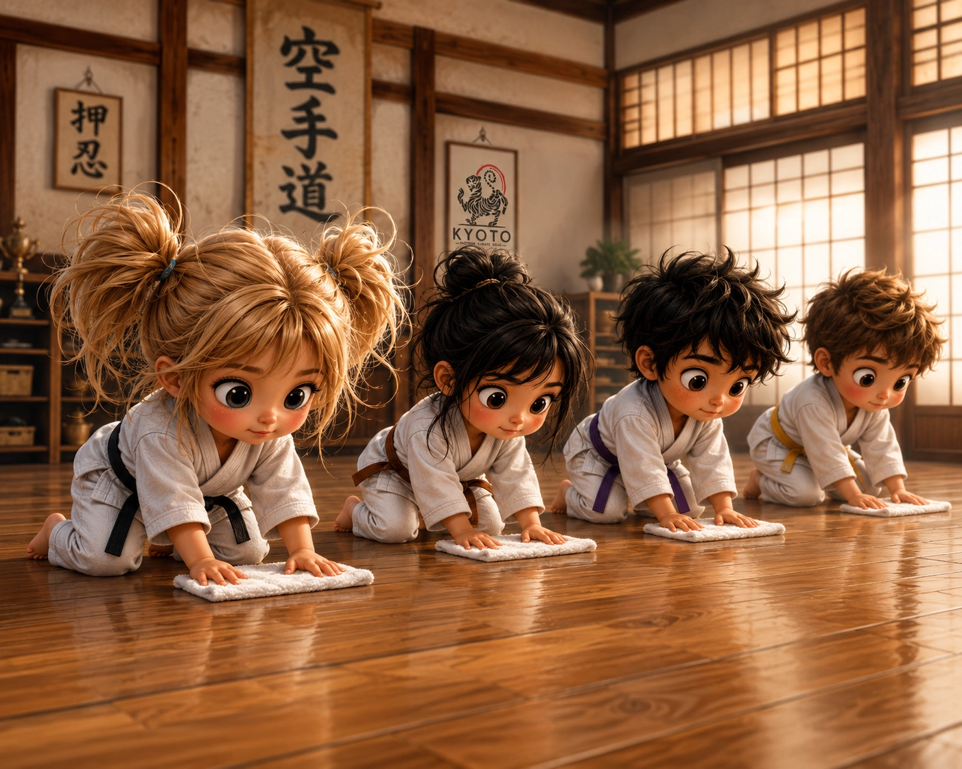 Kyoto Karate Bristol - Osoji - Cleaning the Dojo