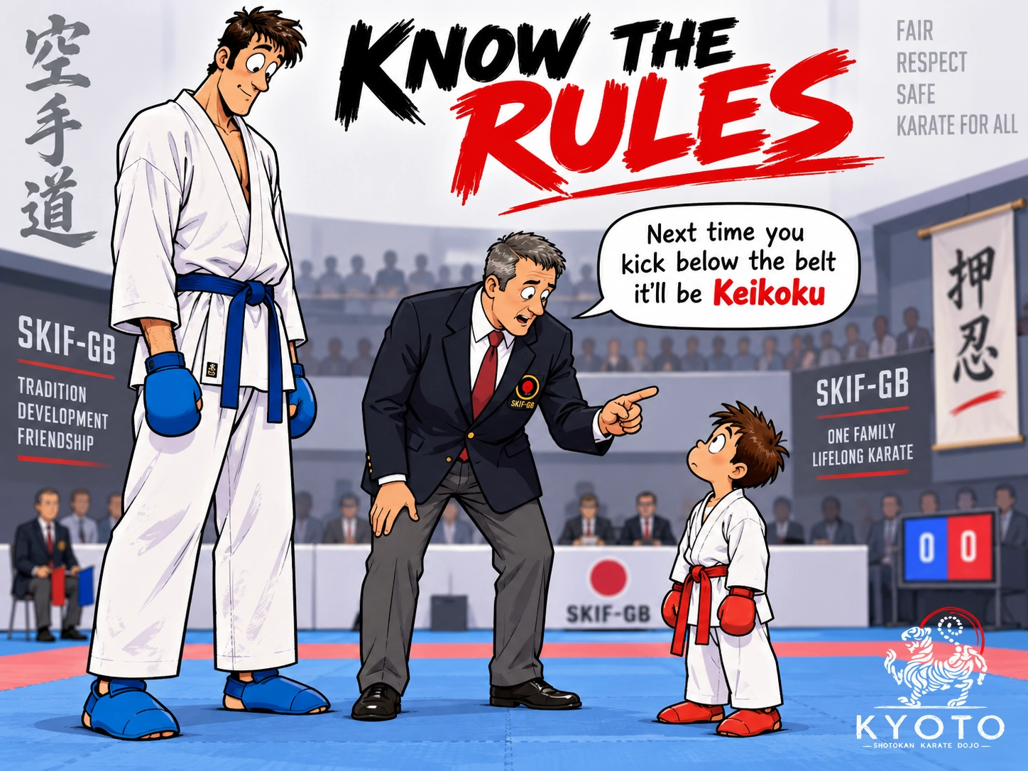 SKIF Karate Competition Rules Keikoku - Kicking below the belt