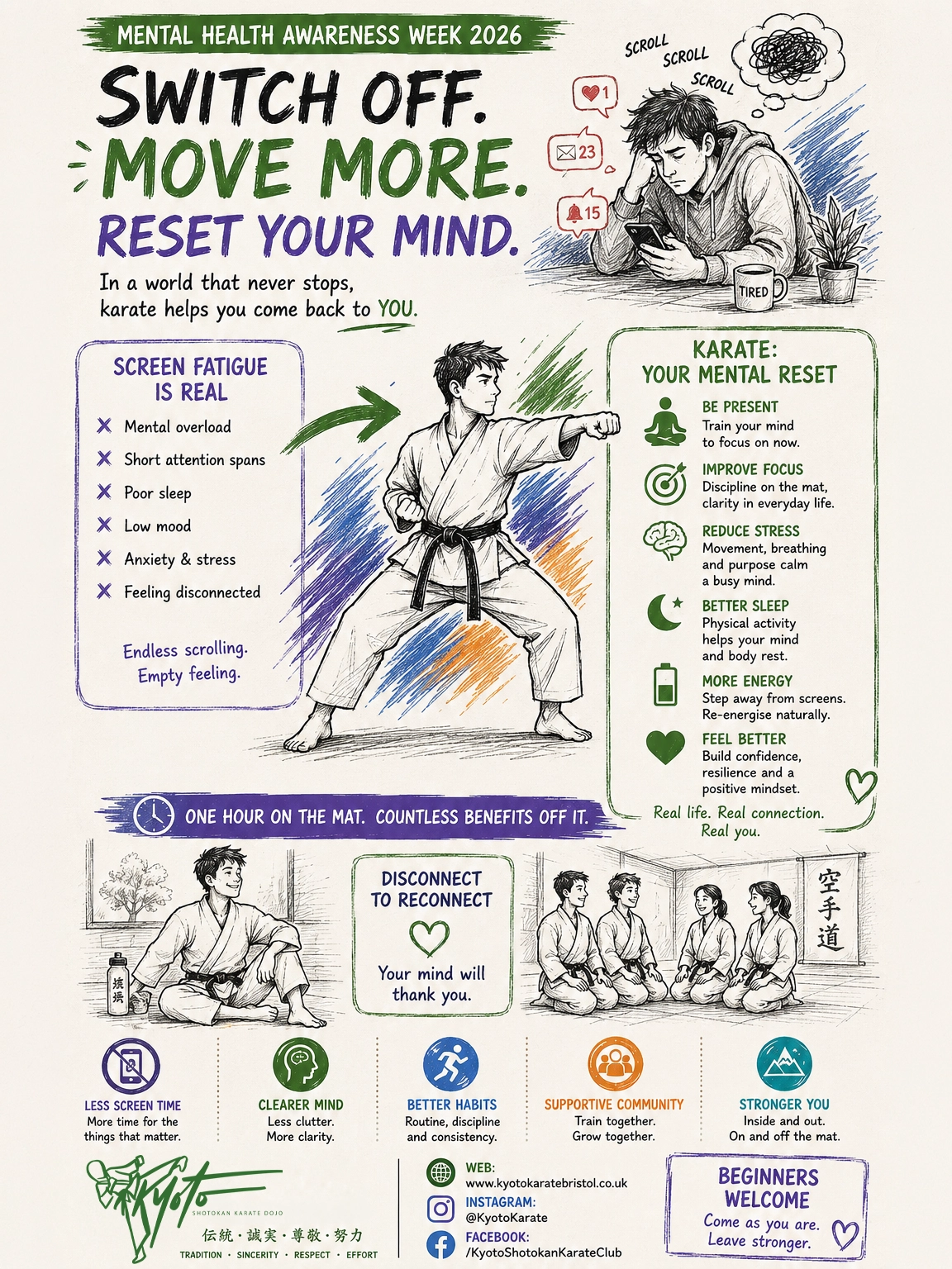 Kyoto - Mental Health Week - Stop Scrolling