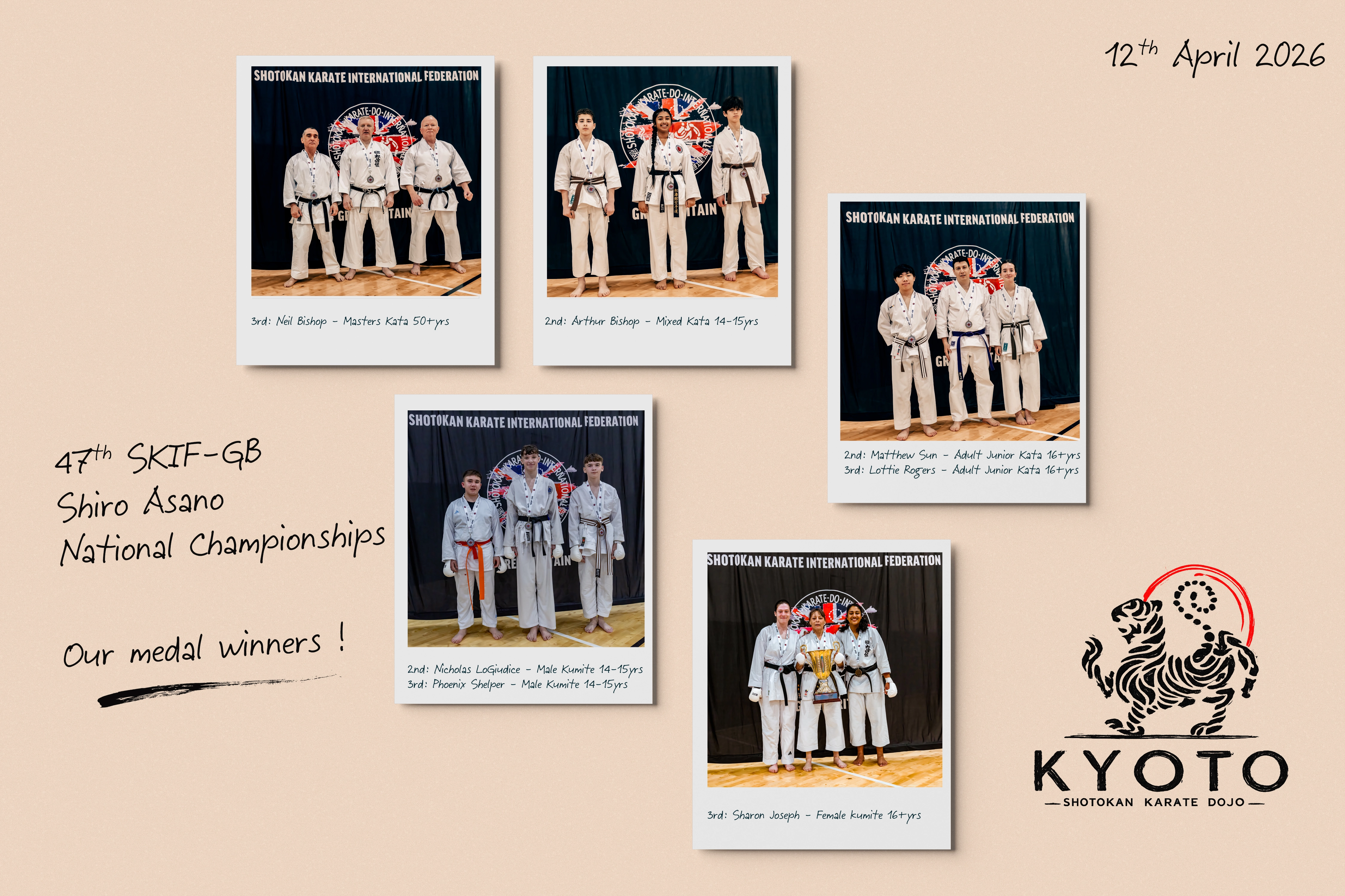 Kyoto karate students at SKIF-GB championships bring medals back to Bristol BS11